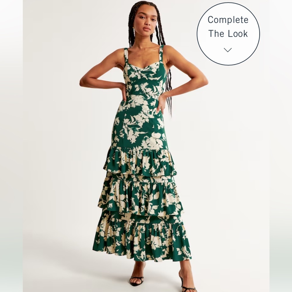 NWT Abercrombie Ruffled Tiered Dress